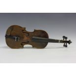 A violin, bearing interior label detailed 'E.J. Frankland... ', length of back excluding button