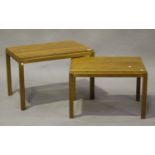 A graduated pair of mid-20th century teak tables by Gordon Russell Limited, Broadway Worcs, height