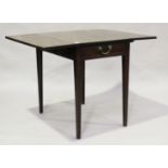 A George III mahogany rectangular Pembroke table, fitted with a single frieze drawer, height 72cm,