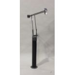 A mid/late 20th century Italian black floor standing adjustable counter-balance 'Tizio' lamp by