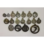 A large collection of various military and other badges, buckles and buttons, including Parachute
