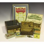 A collection of advertising items, including a set of Guinness dress buttons, boxed, a MacFarlane,