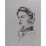 After Pietro Annigoni - Portrait of the Queen 193/850, with facsimile signature, framed and