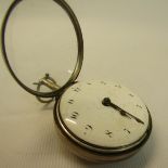 A John Whitehurst of Derby silver cased pocket verge watch, the watch movement no.4012, the case