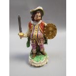 A Derby figure of James Quinn as Sir John Falstaff, restored, 21cm h.