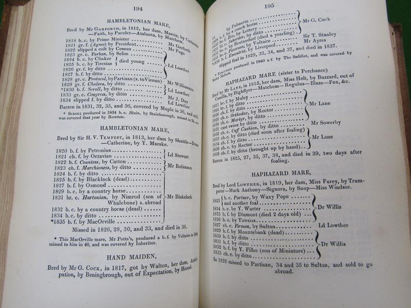 Six Volumes - 'General Stud Book' containing Pedigrees of Racehorses, printed for James Wetherby, - Image 4 of 5