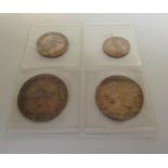 A 1739 Maundy money four coin set, unboxed.