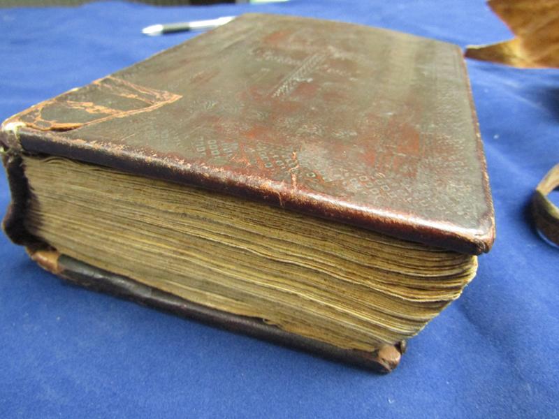 A Book - An Antique Ethiopian Bible, hand written on velum, the pages hand stitched to spine with - Image 6 of 9