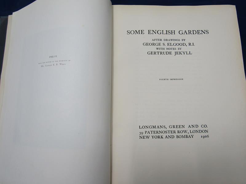 A Book - 'Some English Gardens' after drawings by George S Elgood with notes by Gertrude Jekyll, - Image 3 of 5