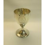 A George III presentation chalice, presented by H Fowke Esq. to the Convivial Society at The