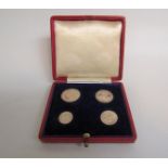 A 1908 Maundy money four coin set in original box.