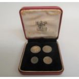 A 1949 Maundy money four coin set in original box.