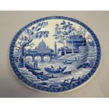 A Spode plate printed with the 'Tiber' pattern, 25cm diam.