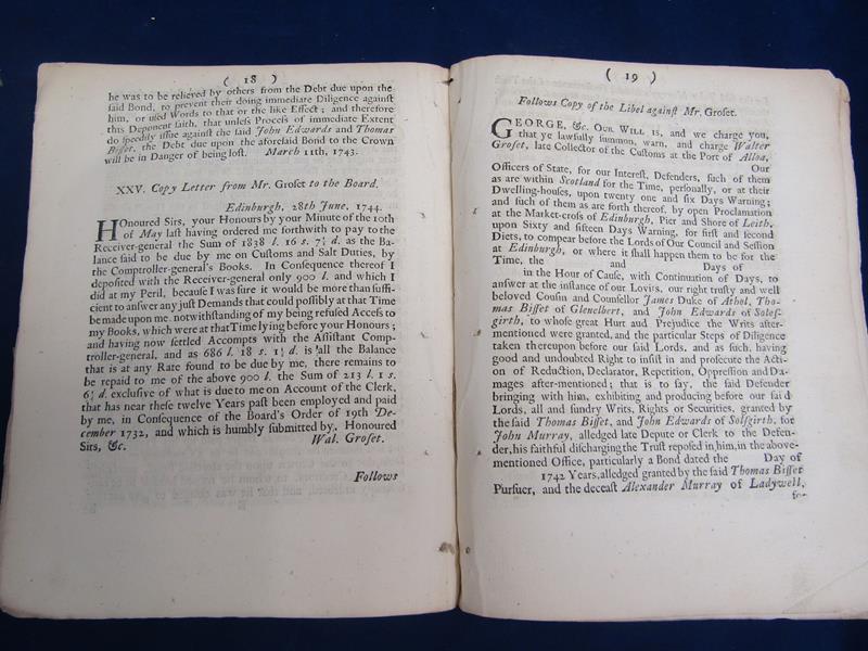 A Document - The Petition, 1747 Account of Libel case concerning fraudulent shipping of Tobacco from - Image 4 of 4