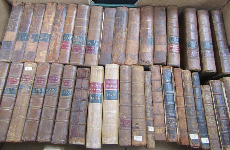 Thirty Seven Books - Racing Calendar 1754, 1755, 1759 to 1762, 1765, 1767, 1771/1773, 1775 to