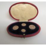 A 1905 Maundy money four coin set in original box.