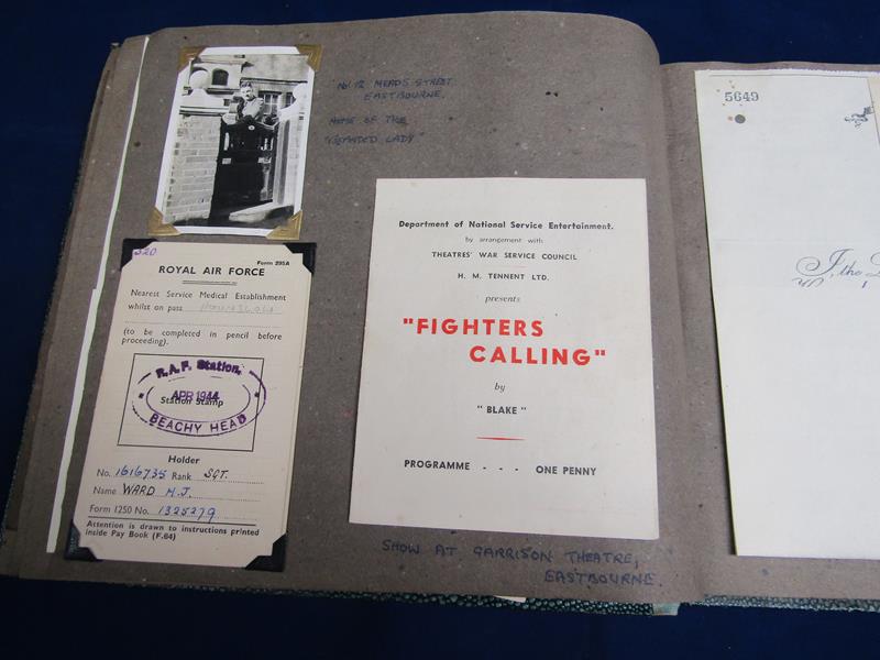 A Second World War scrap book of Royal Airforce personnel involved in the entertainment section - Image 3 of 7