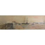 Thomas Bush Hardy - Ramsgate Harbour, signed and titled, watercolour, framed and glazed, 22cm x