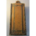 A Victorian painted pine wall hanging candle box, 16cm w, 43cm h.
