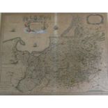 Antique map of Prussia being an accurate description 'A Gafparo Henneberg Erlichenfi', hand