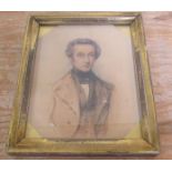 MA Elder 1840 - Portrait of a young gentleman, watercolour on card, signed and dated, framed and