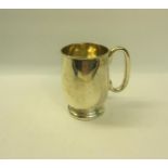 A Victorian silver tankard of baluster form with side handle, makers mark for Emile Viner, London