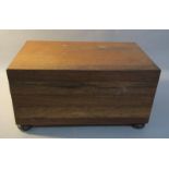 A 19c rosewood stacking tool box of four tiers being of rectangular form and with compressed bun