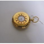 An English gentleman's half hunter pocket watch with three quarter plate lever movement with