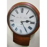 A late 19c English fusee trunk dial, the flat 30.5cm dial signed John Wm. Meader, Regents Park and
