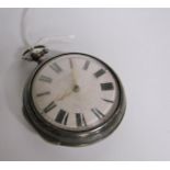 A mid 19c English pair case verge pocket watch, the movement signed Ballard Cranbrook and the