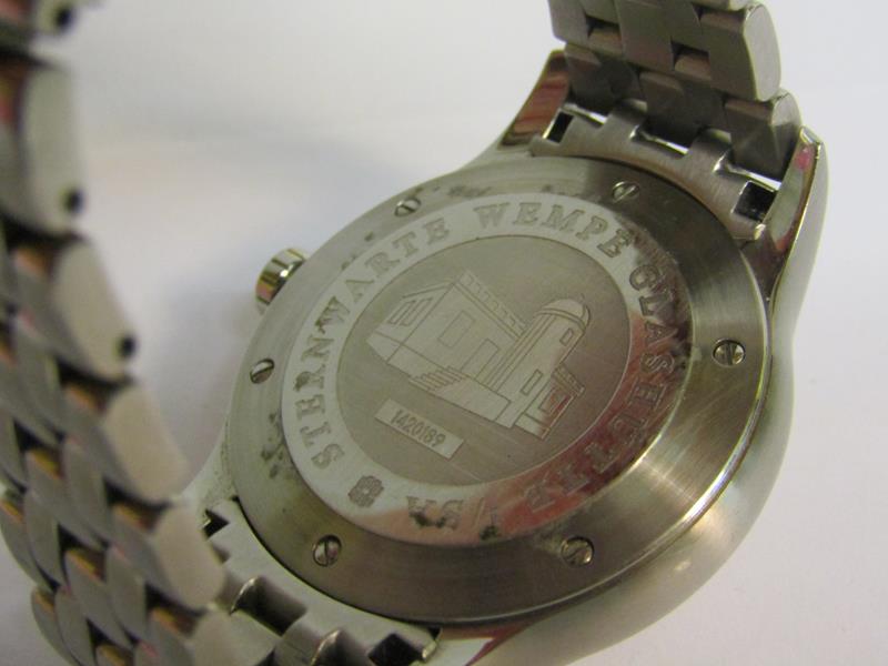 A Wempe Zeitmeister German gents chronometer wristwatch no. 1420189 in satin stainless steel case - Image 5 of 5