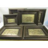 A series of six framed Henning plaques, subjects include Jesus & Simon after Raphael, Paul &