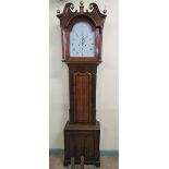 A late 18c 8 day longcase clock the 30.5cm arched painted dial signed Hampston Prince and