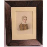 Cornel 1815-1882 - Portrait miniature in watercolour of a young gentleman, signed and framed.