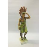 A Royal Worcester replica of the 19c Cigar Store Indian at Rothmans London offices, model no. 142.