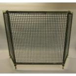 A 19c brass framed folding spark guard. 74cms w open x 42cms h.