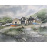 Ronald Maddox - Foreshore, Kimmeridge, Dorset, watercolour, framed and glazed, 37cms x 48cms.