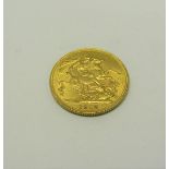 A 1913 gold sovereign.