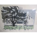 Tessa Beaver - Pelham burial ground, Massachusetts, limited edition coloured print 5/75, signed