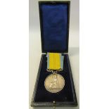 A Victoria 1854-1855 Baltic medal with ribbon in box.