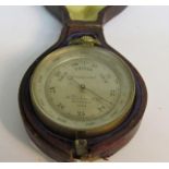 A late 19c pocket aneroid barometer by F Darton & Co. London with altitude scale to 8000 feet. The