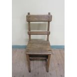 A 19c library folding steps chair