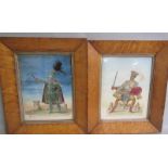 A pair - 19c spangled coloured prints of Shakespearian subjects, Mr Anderson as Macbeth and Mr