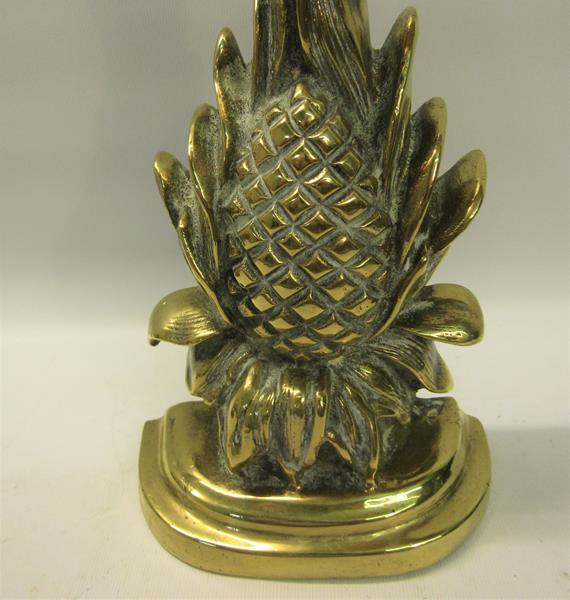 A 19c brass and iron door stop in the form of a pineapple. 34cms h. - Image 3 of 5