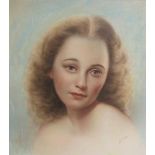 Samuel Wilson Frazer 1886-1954 - Portrait of a lady, signed, watercolour, framed and glazed. 36cms x