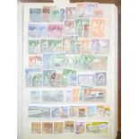 A stock book containing mint and used British Commonwealth stamps, including some unusual examples,