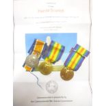 A First War pair of medals awarded to No.4807 Pte.H.