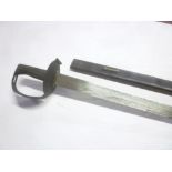 A Victorian 1804 pattern naval ratings figure-of-eight cutlass with broad 29" single edged blade