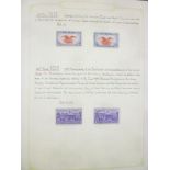 A folder album containing a documented collection of USA stamps,