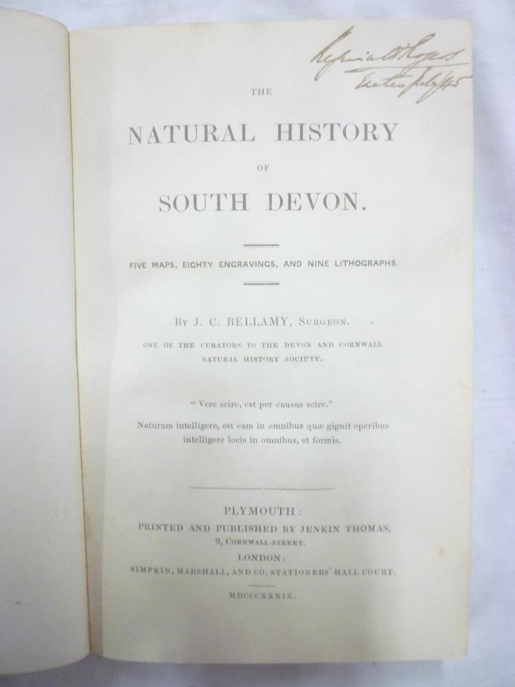 Bellamy (JC) The Natural History of South Devon, one vol,